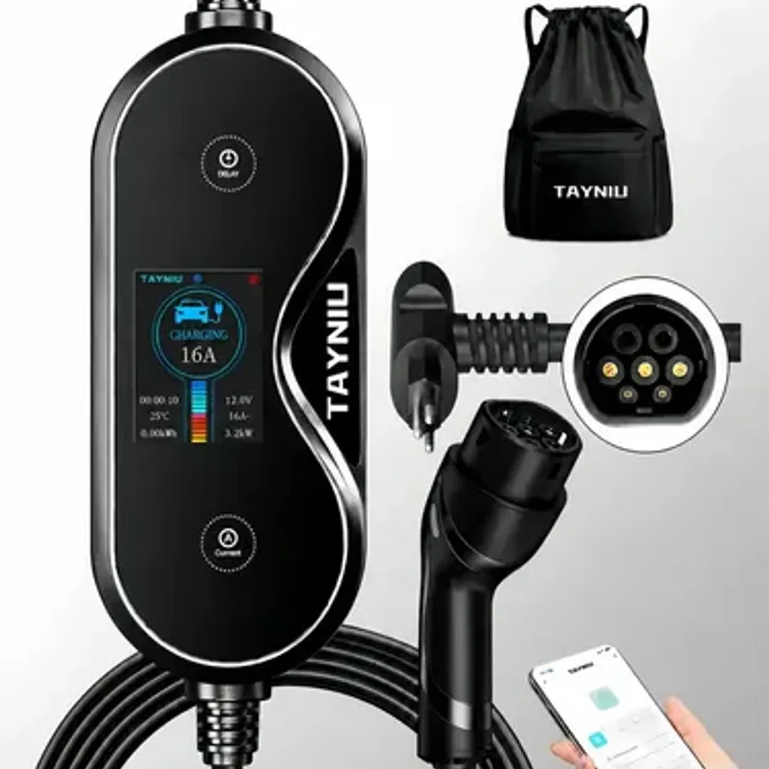 Carregador Portátil Com App 3.5kw Tayniu Tipo 2 110/220v